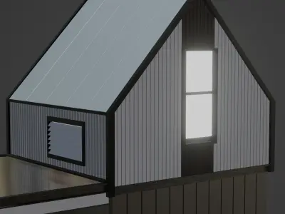 Modern House Low-poly 3D model 20