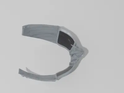 Scifi Mask Low-poly 3D model