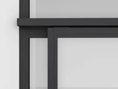 Aluminium door 5 3D model