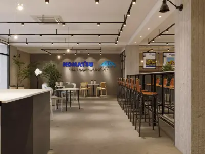 coffee shop Low-poly 3D model