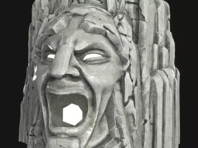 Idol Totem Low-poly 3D model