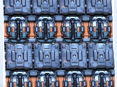 Sci-FI Seamless Texture Texture order