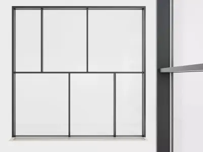 Panoramic glazing Stained glass 53 Low-poly 3D model