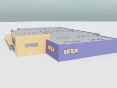 Ikea Store Building Low-poly 3D model