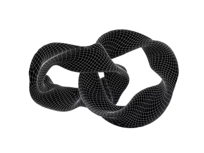 Abstract Ring Shape V2 002 Low-poly 3D model