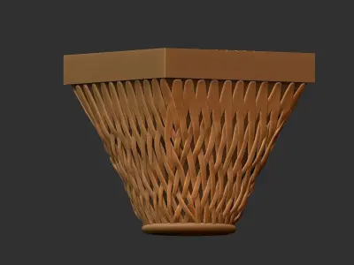 Church Columns palm hand made 3D model