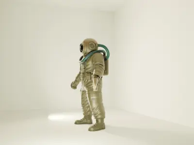 Sci-fi Character Model Vexon - Blender-STL-FBX-A Pose 3D model