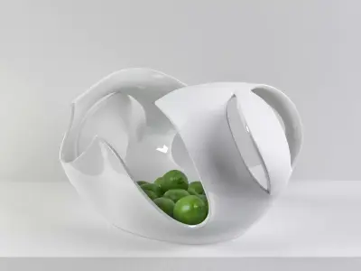 Onda bowls with olives 3D model