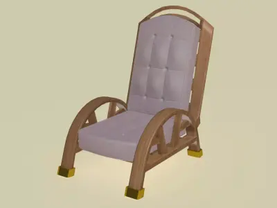 Art Deco Lounch Chair 3D model