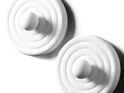 Wabi sabi round wall light 3D model