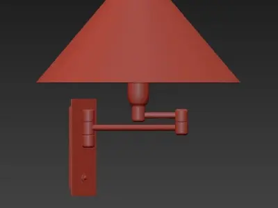 Ahmosis wall lamp with shade 3D model