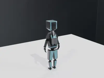 Robot humanoid Low-poly 3D model