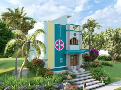 Double Story Home Design 3D model