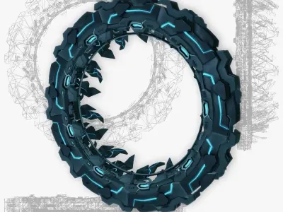 Star gates 1 low poly Low-poly 3D model