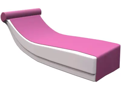 Modern Beach Chaise Lounge Low-poly 3D model