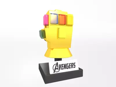 Lego Infinity Gauntlet v2 001 Low-poly 3D model