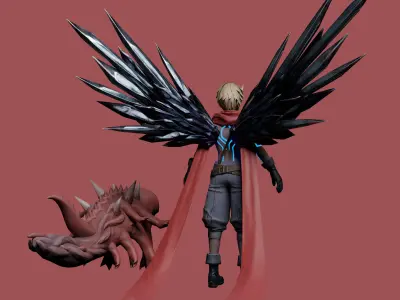 Demon Rebel Stylized 3D Character Model 3D model