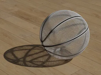 Spalding Black Ball Basket 3D model