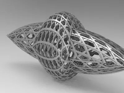 Alien prison spire 3D model