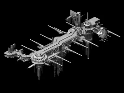 Spaceship - port of call 3D model