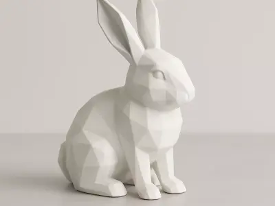 Low-Poly Rabbit 3D Printable 3D print model