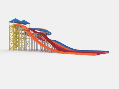Waterpark Slide 14 3D model