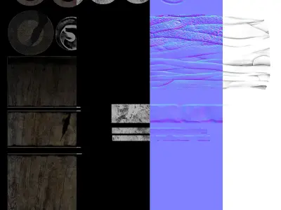 Medieval Torch - Game Ready - Has Emission Free low-poly 3D model