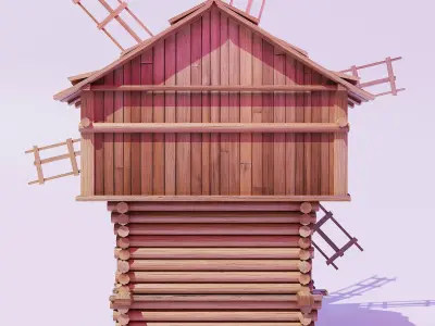 Medieval House 3D model  Low-poly 3D model