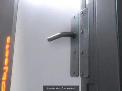 Metal Door Animated Version 1 and 2 3D Model Pack