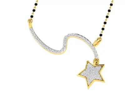 Diamond locket set for Women 3D print model order