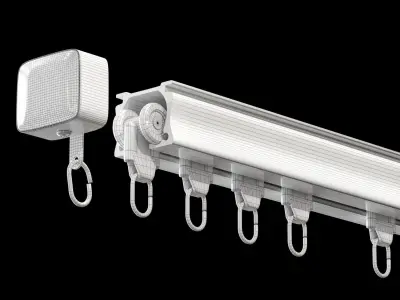 Ceiling Curtain Tracks 2 3D model