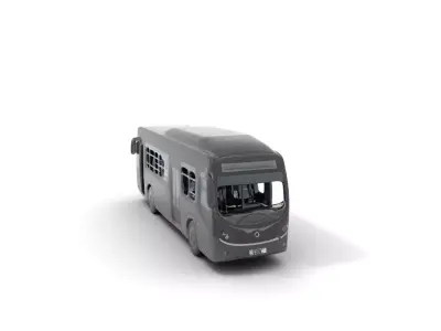 Black City Bus model pack Low-poly 3D model