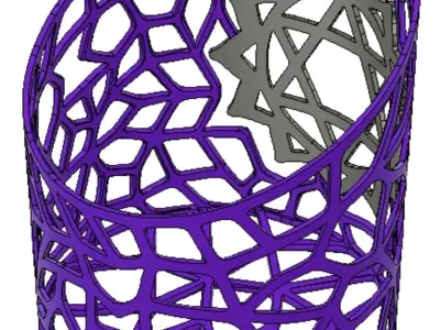 Heart Chakra Glass Vase Holder 3D print model