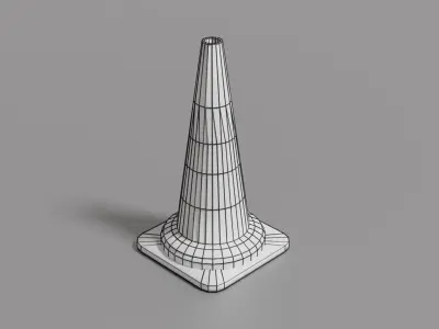 Traffic cone Low-poly 3D model 21