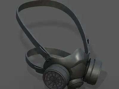 Gas mask helmet scifi futuristic technology protection  Low-poly 3D model