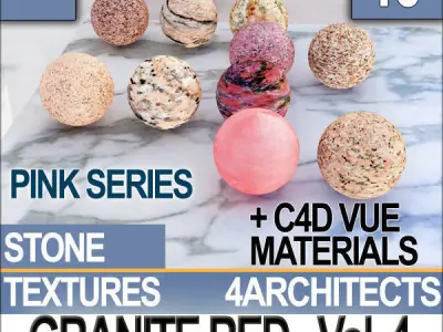 Granite Red Collection JPG and MAT Texture