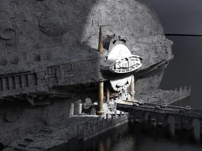 Alien Holy Temples Kit bash 7  3D model