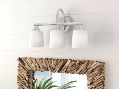 Randwick Satin Nickel Vanity light - 2 Colour 3D model