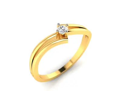 Diamond Ring For Women 3d Print Model 3D print model 67