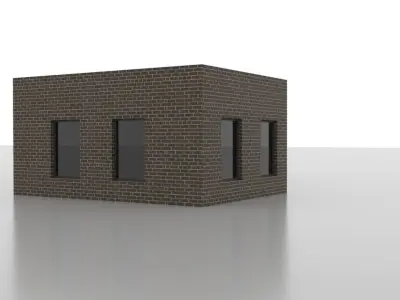 City Fire Station 2 Low-poly 3D model