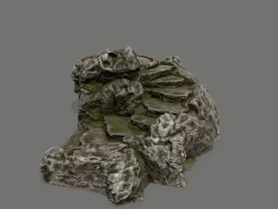 Ladder rock Low-poly 3D model get