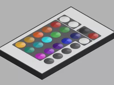 Leds Remote Low-poly 3D model