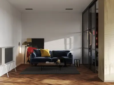 Modern residential interior 03 3D model