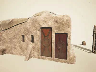 Abandoned house of Ben Kenobi PBR low-poly game ready Low-poly 3D model