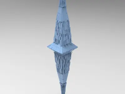Great Giza Molten lava pyramid Tower collection Low-poly 3D model