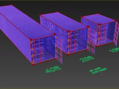 Shipping Containers 3D model