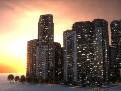 City Block Type B07 3D model