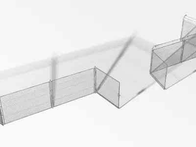 Rabitz fence 20000 tris Low-poly 3D model