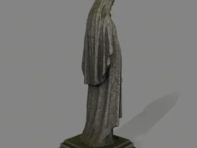 Woman Statue Low-poly 3D model