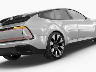  Audi E Futuristic Crossover Gray 